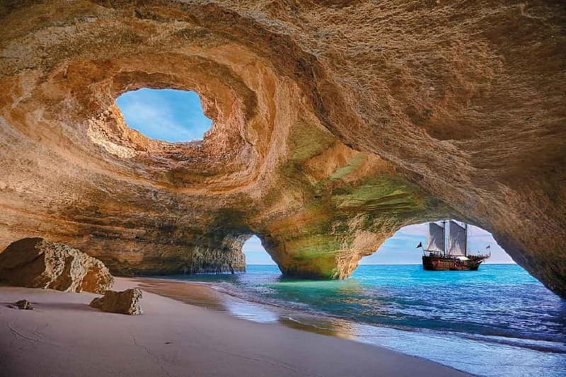From Lisbon: Algarve, Benagil Sea Cave & Lagos Full-Day Tour - Algar Seco and the Boneca Cave (Doll’s Face): cliff energy without the crowds