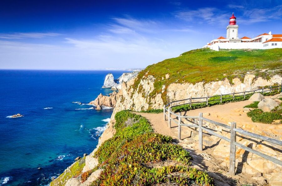 From Lisbon: Pena Palace, Regaleira, Sintra & Cascais Tour - Guincho Beach viewpoints: cliffs, dunes, and Cabo da Roca area views