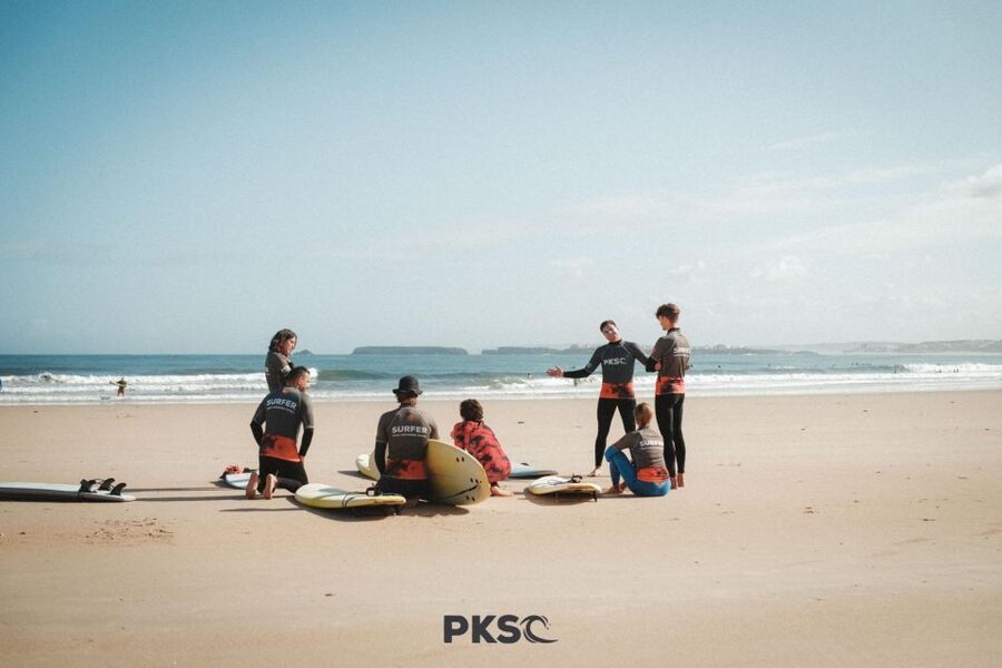 Group Surf Class in Peniche with PKSC - Tips That Help You Get More Waves From Your First Lesson