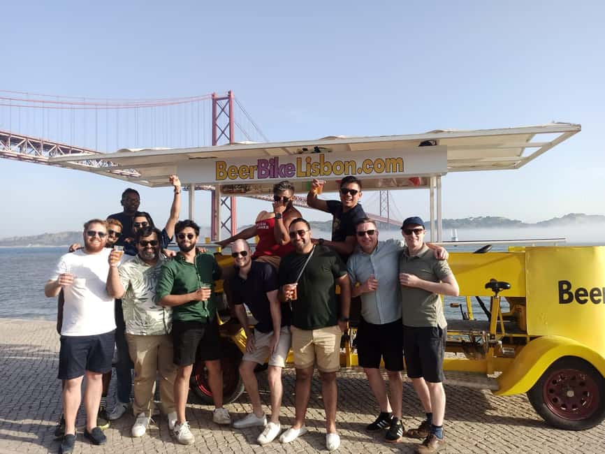 Lisbon: 1-Hour Beer or Sangria Bike Sightseeing Tour - The Yellow Beer Bike Experience: Drinks, Toilet Breaks, and Staying Comfortable