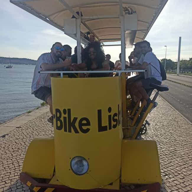 Lisbon: 1-Hour Beer or Sangria Bike Sightseeing Tour - The Route and Stops: From the Tejo River Area to the 25 de Abril Bridge