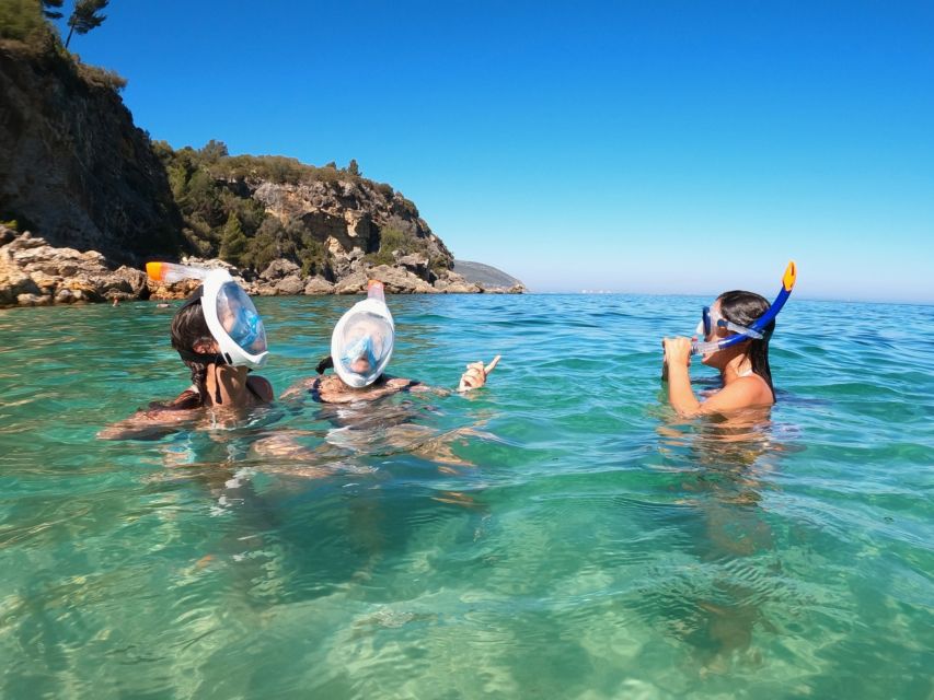 Lisbon: Arrábida Kayak & Wild Beach Snorkeling with Pickup - The wild beach snorkeling stop: fish, starfish, and how much time you really get
