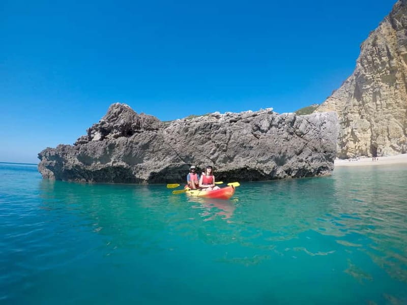 Lisbon: Arrabida Park Kayak Tour with Beach Picnic - Ribeiro do Cavalo Beach picnic: Farinha Torrada and swim time