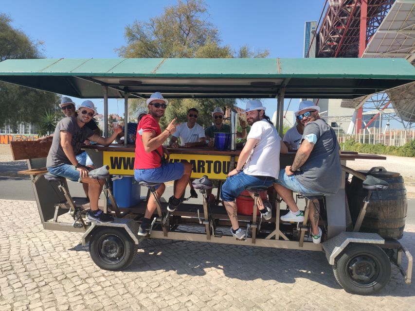 Lisbon: Beer Bike Tour with Sangria and Beer - The 25th April Bridge photo stop, and why the timing works