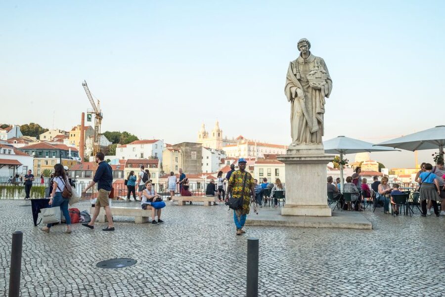 Lisbon by Tuk Tuk Guided Tour: City of Neighborhoods - Baixa Squares, Rossio Paving, and the Story After 1755