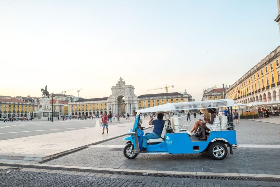 Lisbon by Tuk Tuk Guided Tour: City of Neighborhoods - Feira da Ladra Energy and the National Pantheon Stop