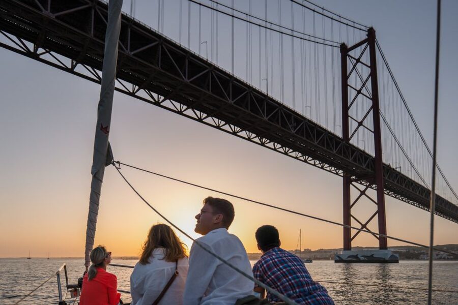 Lisbon: Daytime/Sunset/Night City Sailboat Tour with Drink - Almada and Christ the King: the across-river perspective that ties it together