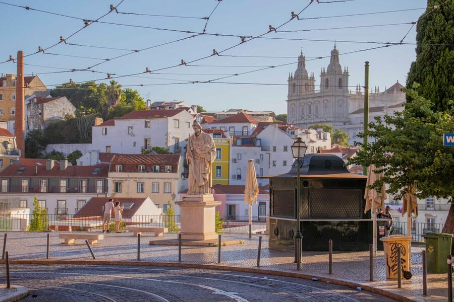 Lisbon: Early Morning TukTuk Tour - hotel/cruise ship pickup - Baixa, Commerce Square, Chiado, and Santa Justa Lift: the tour’s “big Lisbon” side