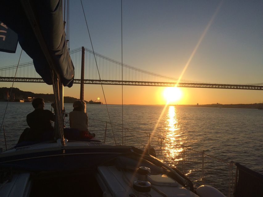 Lisbon: Enjoy a Sunset or Night Tagus River Sailboat Cruise - The first stretch past the Monument to the Discoveries