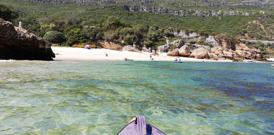 Lisbon: Full-Day Arrabida Kayak Tour with Picnic - Snorkeling masks, fish spotting, and the beach games section of the day