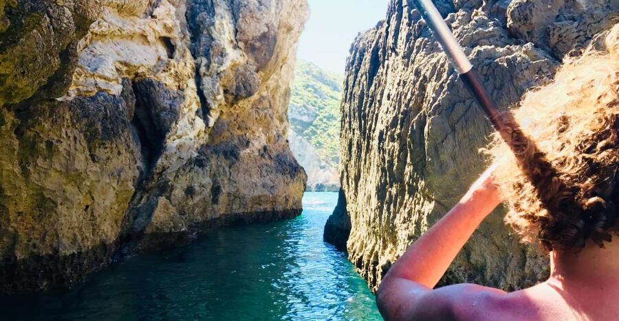 Lisbon: Full-Day Sesimbra Kayak Tour with Picnic - Boca de Tamboril Cave and Rocky Cliffs: Scenic Water You Can Actually Reach