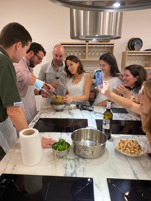 Lisbon: Portuguese Cooking Class with Wine Tasting - Meeting your small group and getting to work fast