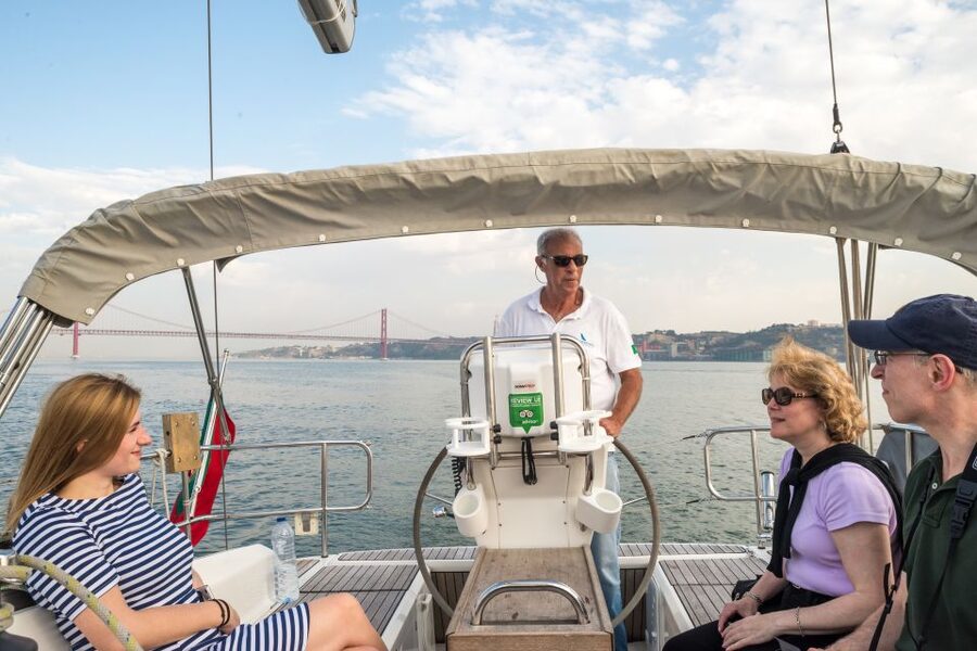 Lisbon: Private Sunset Cruise on the Tagus River with Drink - São Jorge from below: why this viewpoint hits harder than a viewpoint