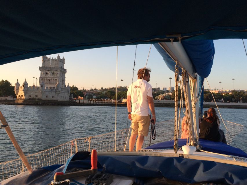 Lisbon: Private Sunset Sailing Tour with Champagne - Down the South Bank: Forts, Prisons, and the Old Regime View