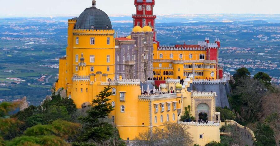 Lisbon: Private Tour Sintra, Cabo da Roca and Cascais - Pena Palace on a Rock: Arabic Architecture Meets Portuguese Romantic Drama