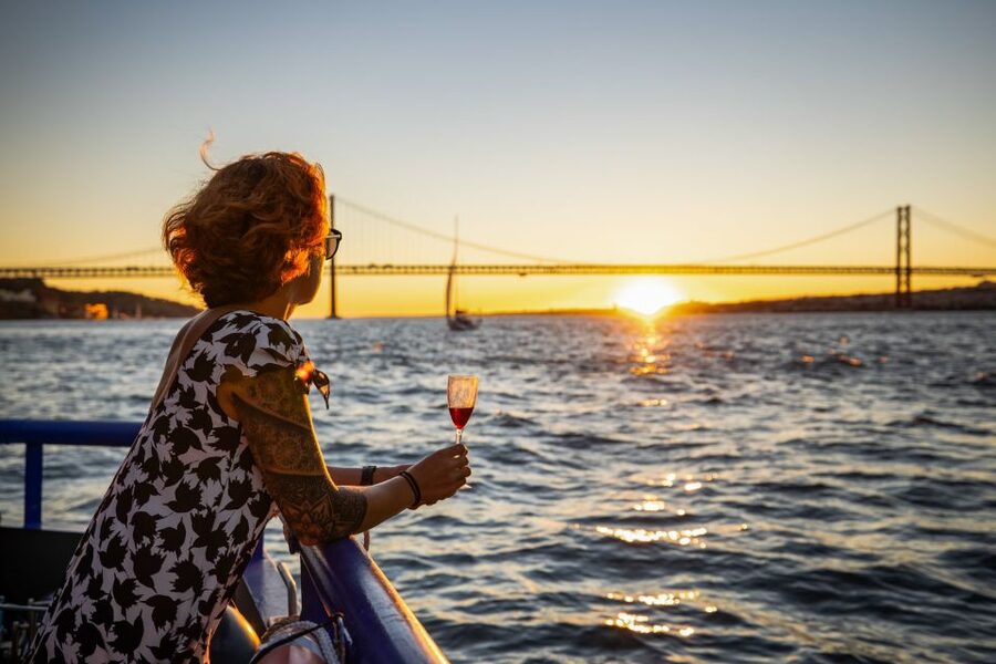 Lisbon: Sunset Cruise with Live DJ and Drinks - The river route: from Alfama to Belém, then back for the sunset glow