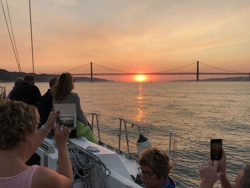 Lisbon: Sunset Sailing Cruise with Wine - Entering Lisbon From Water Level, Not Street Level