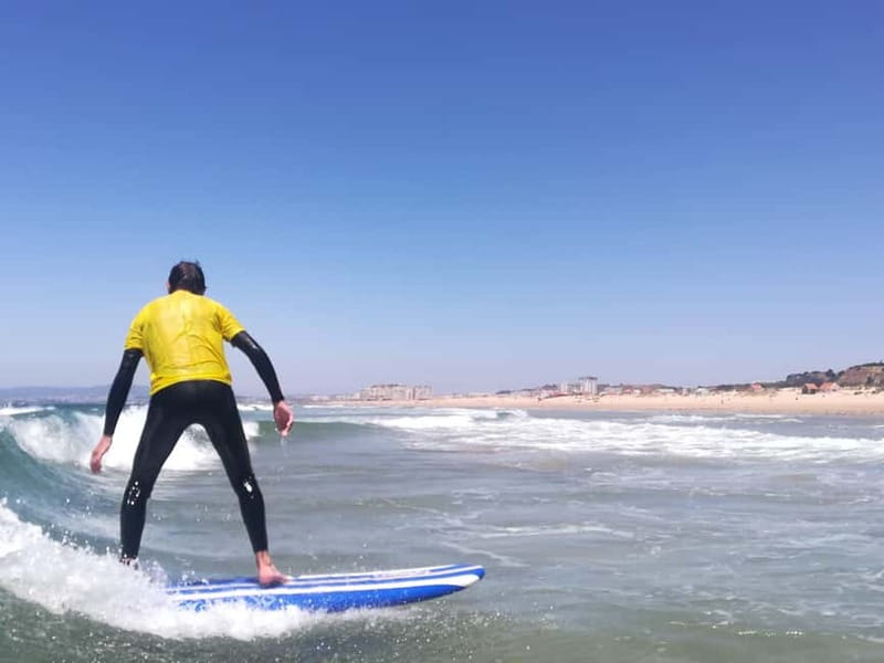 Lisbon: Surfing Lesson on Costa de Caparica Beach - In the water with Sandro: patient coaching that keeps you moving forward