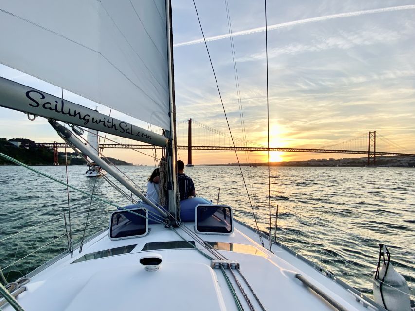 Lisbon: Tagus River Sunset Cruise with Drinks - 25 de Abril Bridge at sunset: the wow factor without the crowds