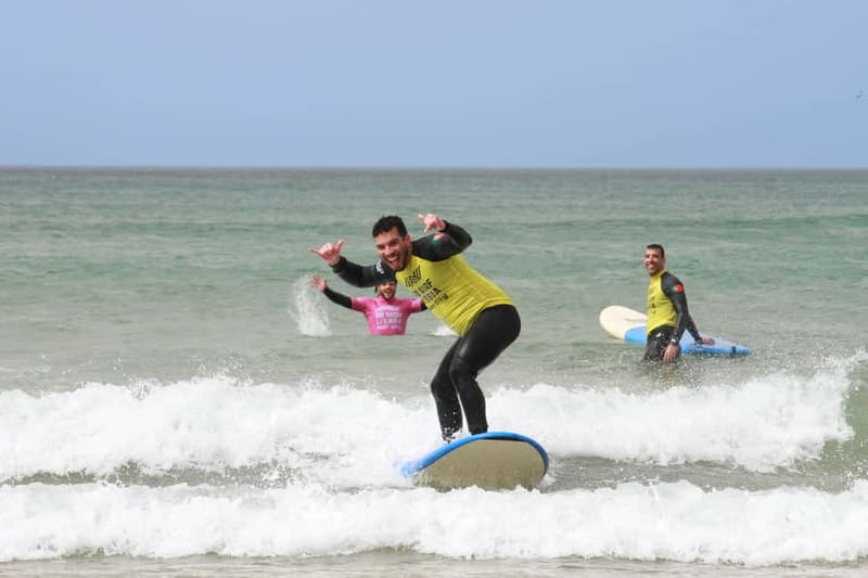 Lisbon: The Surf Instructor - surf lessons with transfer - The Lesson Style: Warm-Up, Quick Sand Theory, Then Into the Water