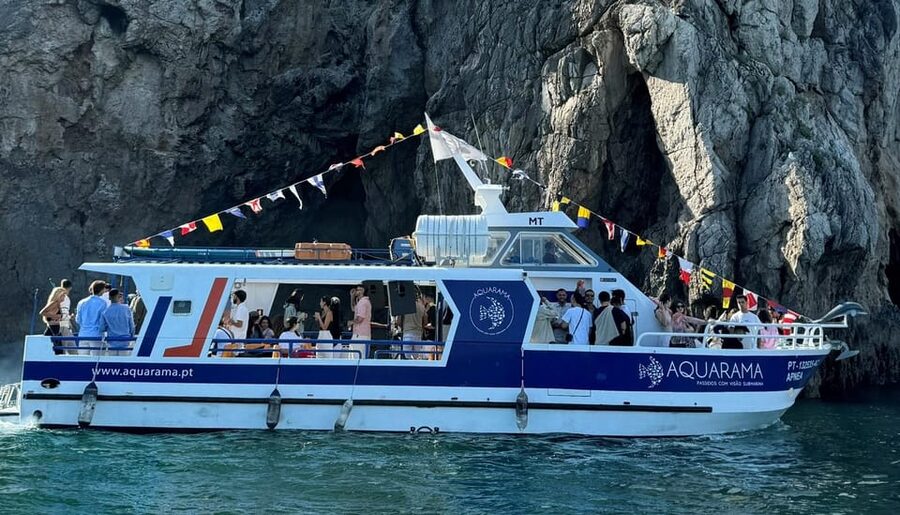 Sesimbra: Family Friendly Boat Sea Tour w/ Submarine Vision - The Underwater Windows Part: The Submarine Vision Effect