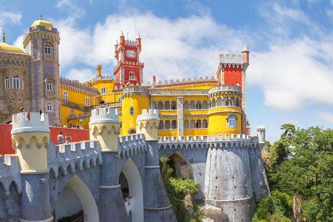 Sintra-Cascais-Pena Palace 8-People Small Group Tour from Lisbon - Cascais Old Town: marina views, pedestrian streets, and Santini gelato